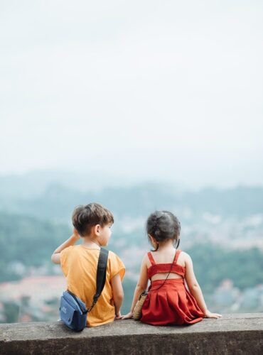 kids, clouds, children